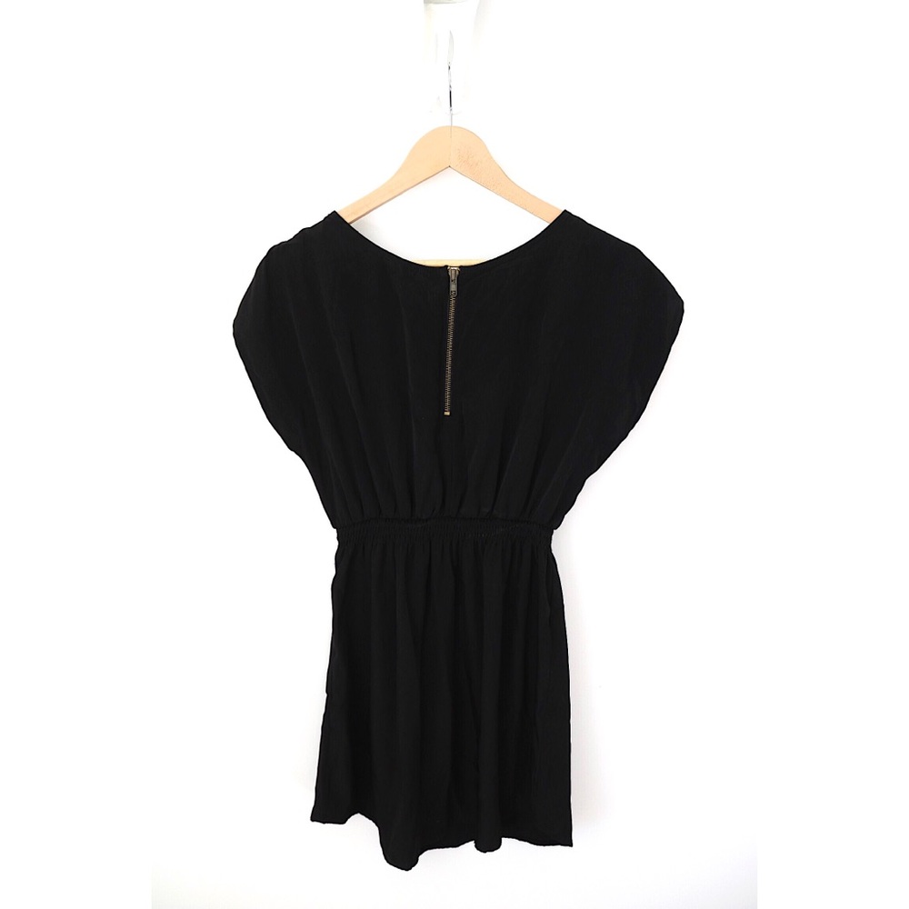 Satin Black Mini Dress - Picture 4 of 6